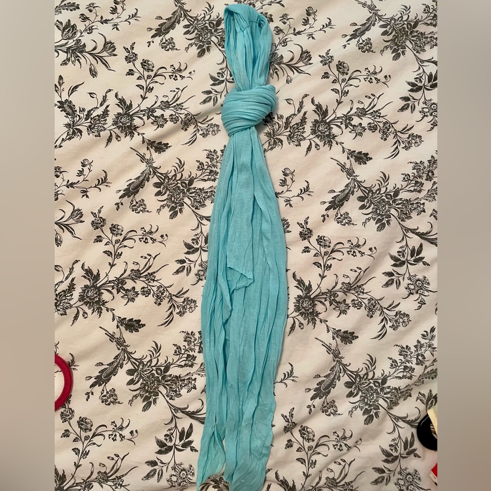 Light blue chiffon scarf